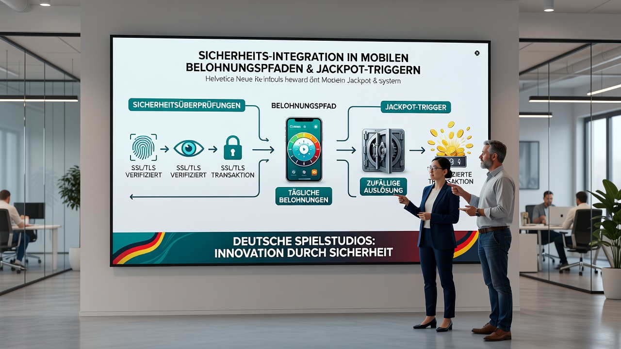 Jackpot-Trigger mit Sicherheitsintegration in mobilen Slots