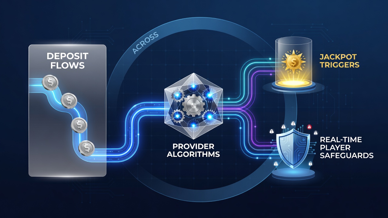 Illustration von Echtzeit-Spielerschutzmechanismen und Algorithmen-Verknüpfungen in deutschen Slot-Plattformen