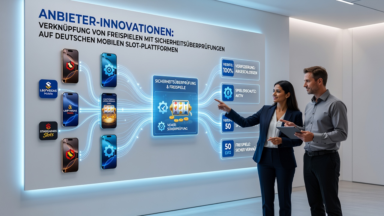 Darstellung von Sicherheitschecks und Freispielintegration in deutschen Slot-Apps